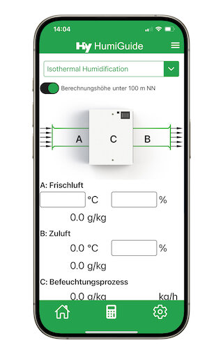 Berechnungen mit der HumiGuide Planer App @ 