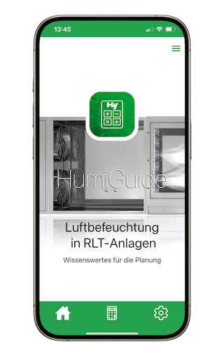 Startbildschirm der HumiGuide Planer App @ 