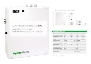 Technische Daten LPS Luftbefeuchtung @ 